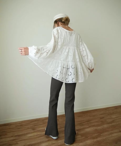 RIB FLARE PANTS