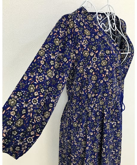 VINTAGE FLOWER GOWN(BLUE)