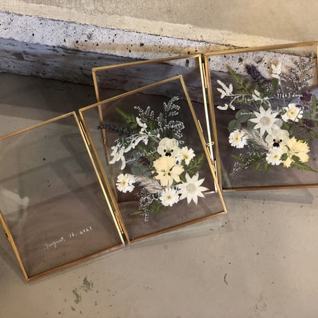 wedding贈呈品 :  flower frame -double-