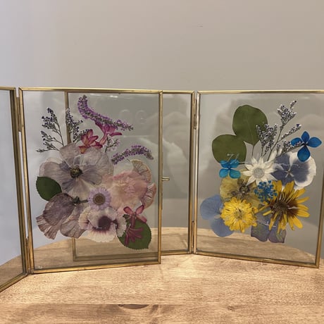 wedding贈呈品 :  flower frame -double-