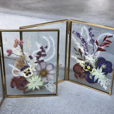 wedding贈呈品 :  flower frame -double-