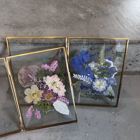 wedding贈呈品 :  flower frame -double-