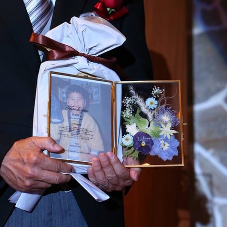 wedding贈呈品 :  flower frame -double-