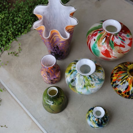 FIDRIO｜Vase Belly  blak×yellow