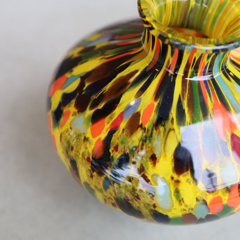 FIDRIO｜Vase Belly blak×yellow | atelier nina