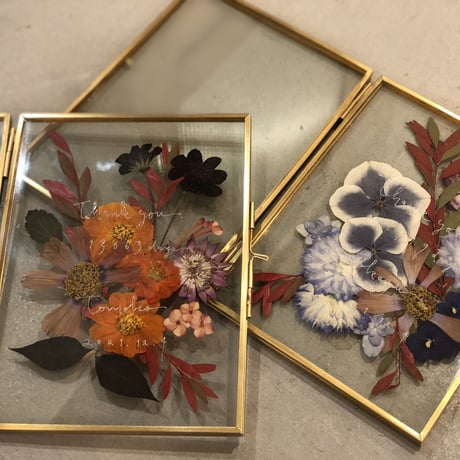 wedding贈呈品 :  flower frame -double-