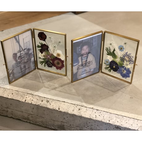 wedding贈呈品 :  flower frame -double-