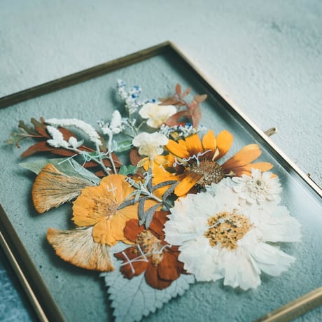 wedding贈呈品 :  flower frame -double-