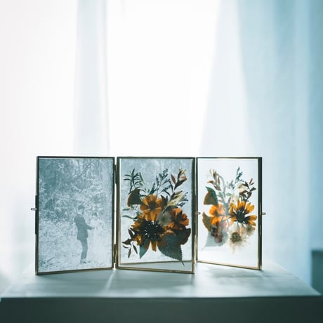 wedding贈呈品 :  flower frame -double-