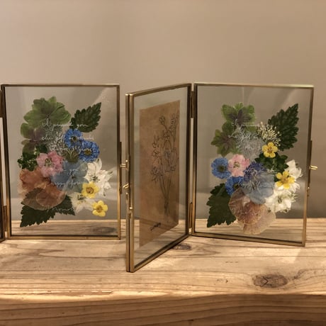 wedding贈呈品 :  flower frame -double-