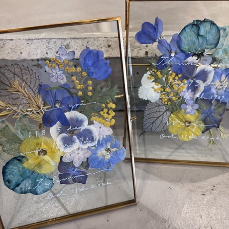 wedding贈呈品 :  flower frame -stand-