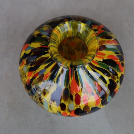 FIDRIO｜Vase Belly  blak×yellow