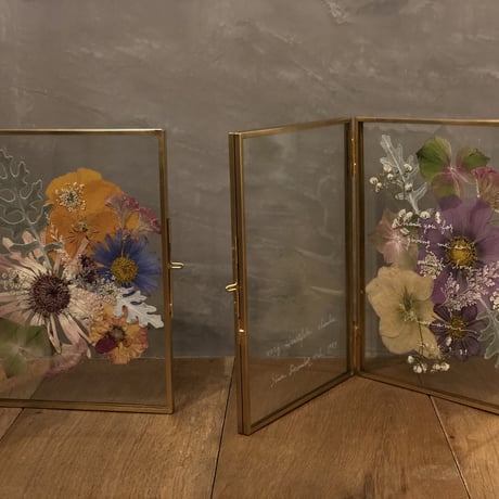 wedding贈呈品 :  flower frame -double-