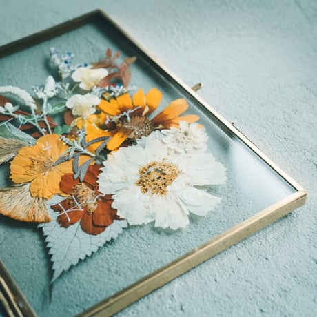 wedding贈呈品 :  flower frame -double-