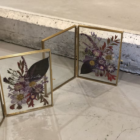 wedding贈呈品 :  flower frame -double-