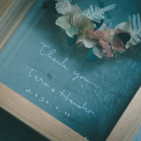 wedding贈呈品 :  flower sand -stand-