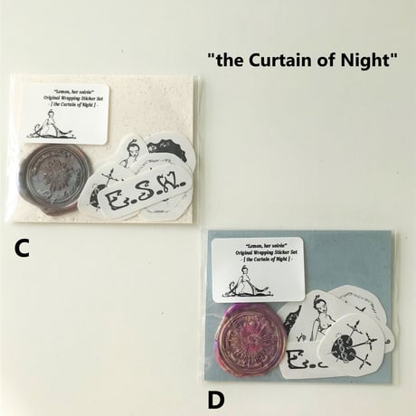 【ekot spectrum works/檸檬はソワレ】Original Wrapping Sticker Set (シール5枚+シーリングワックスステッカー1枚) ／A～H