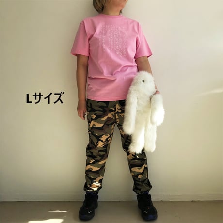 【スーパーハイパースペイシー】えみさんＴシャツ・ピンク（Ｍ／Ｌ）
