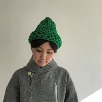 【proef】AMO 手編みニット帽(Green)