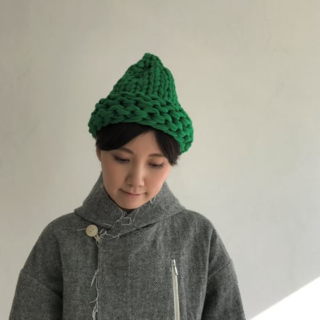 ◎【proef】AMO 手編みニット帽(Green)