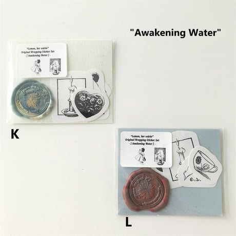 【ekot spectrum works/檸檬はソワレ】Original Wrapping Sticker Set (シール5枚+シーリングワックスステッカー1枚) ／I～P