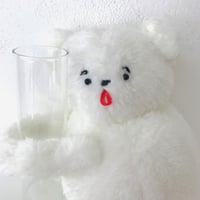 【tata】くまのぬいぐるみ一輪挿し・白