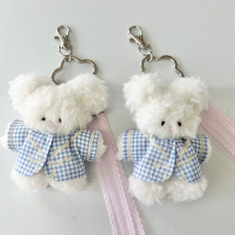 【Maison tugu】くまちゃんキーホルダー (おはなの金具)