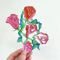【落合晴香】型抜きカード「rose」