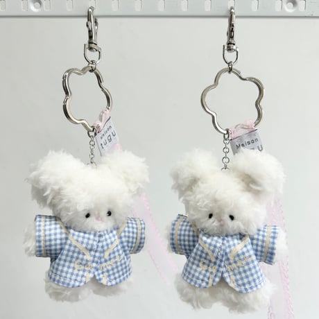 【Maison tugu】くまちゃんキーホルダー (おはなの金具)