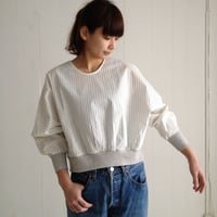 【sneeuw】 コーティング天竺プルオーバー(ホワイト)