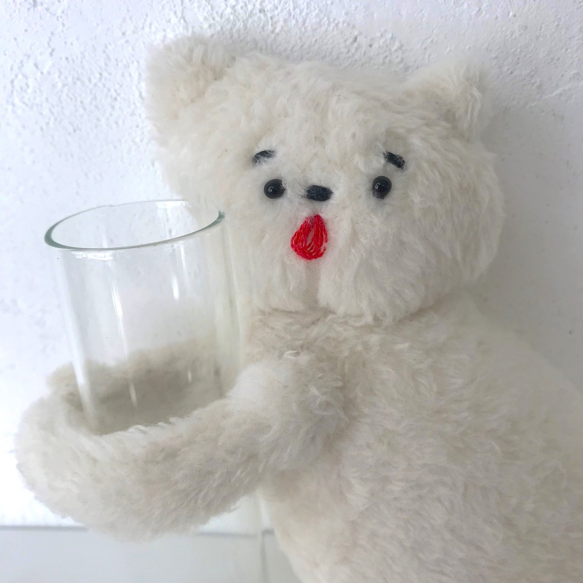 tata】くまのぬいぐるみ一輪挿し・アイボリー | Gumee