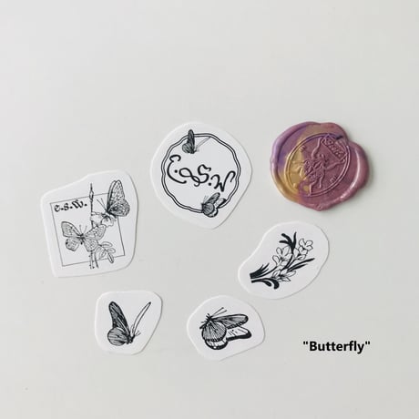 【ekot spectrum works/檸檬はソワレ】Original Wrapping Sticker Set (シール5枚+シーリングワックスステッカー1枚) ／I～P