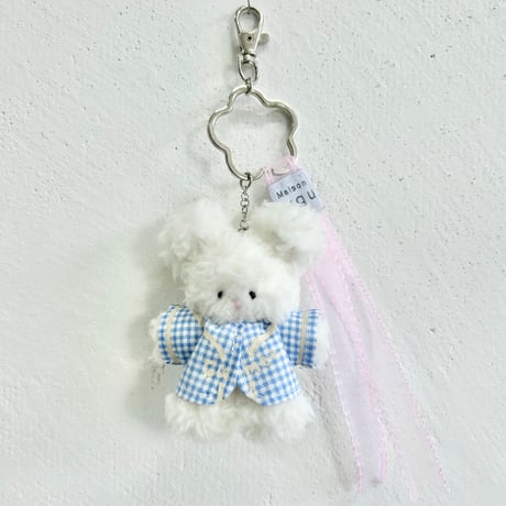 【Maison tugu】くまちゃんキーホルダー (おはなの金具)