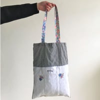 【tata】ギンガムチェックリメイクトート（ C ）