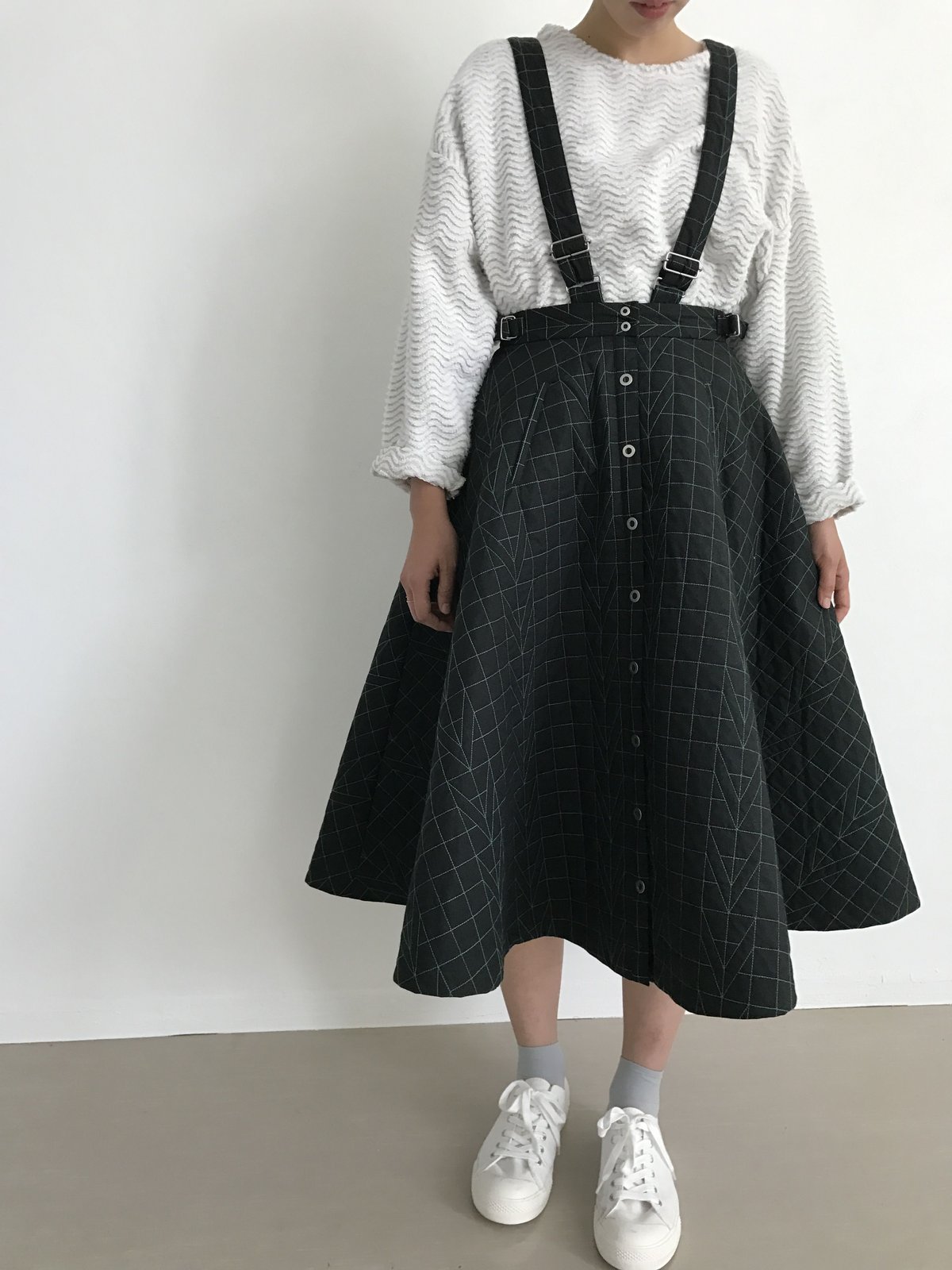 タグ付 M'S GRACY キルティングジャンパースカート カメリア ブラック キルティングジャンパースカート | msgracy