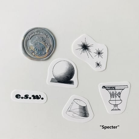 【ekot spectrum works/檸檬はソワレ】Original Wrapping Sticker Set (シール5枚+シーリングワックスステッカー1枚) ／A～H