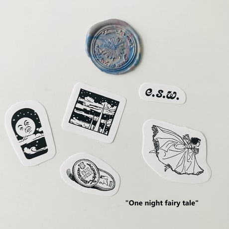 【ekot spectrum works/檸檬はソワレ】Original Wrapping Sticker Set (シール5枚+シーリングワックスステッカー1枚) ／A～H