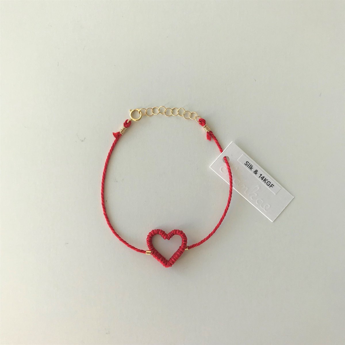 chankae】くみひもブレスレット／ハート （赤） | Gumee
