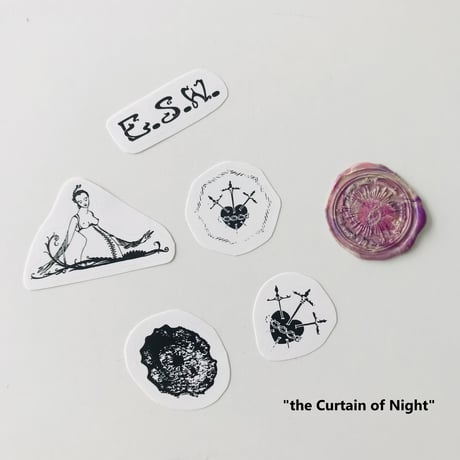 【ekot spectrum works/檸檬はソワレ】Original Wrapping Sticker Set (シール5枚+シーリングワックスステッカー1枚) ／A～H