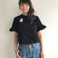 【cikolata】カノコ猫半袖T（ブラック）