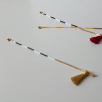 【mm】フリンジブレスレット(m.gray  white  /gold)