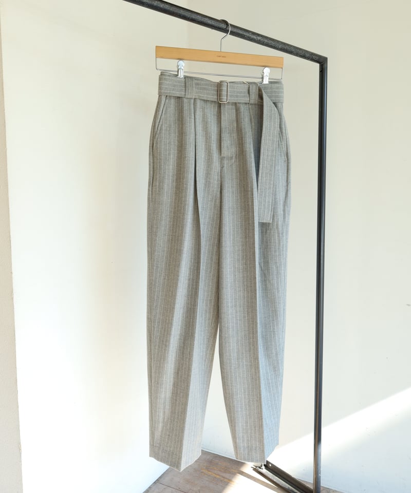 jonnlynx stripe tuck pants | Tlalli ONLINE STORE