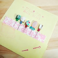 シェル待ち針5本セット＊フィッシュ