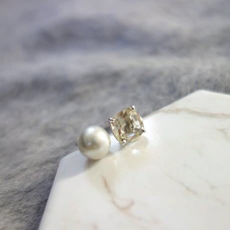 Akoya Perl＋Lemon Quartz RING