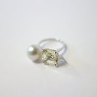 Akoya Perl＋Lemon Quartz RING