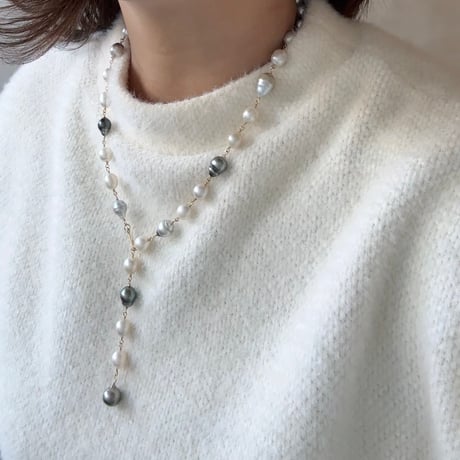 南洋真珠ホワイトバロックパールネックレス 南洋真珠バロックパール シャンクネックレス | Coma Coma.