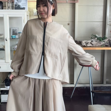 ayane  メッシュ楊柳シフォンブルゾン　815319 〜ayane〜