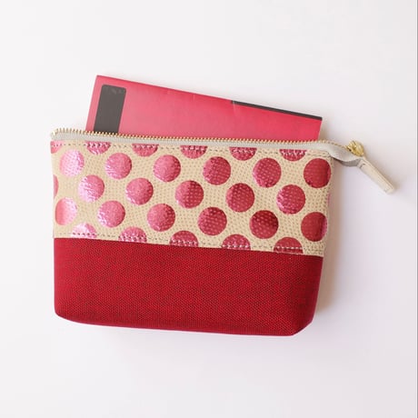 レザーポーチ【Leather Pouch 】～carmine～