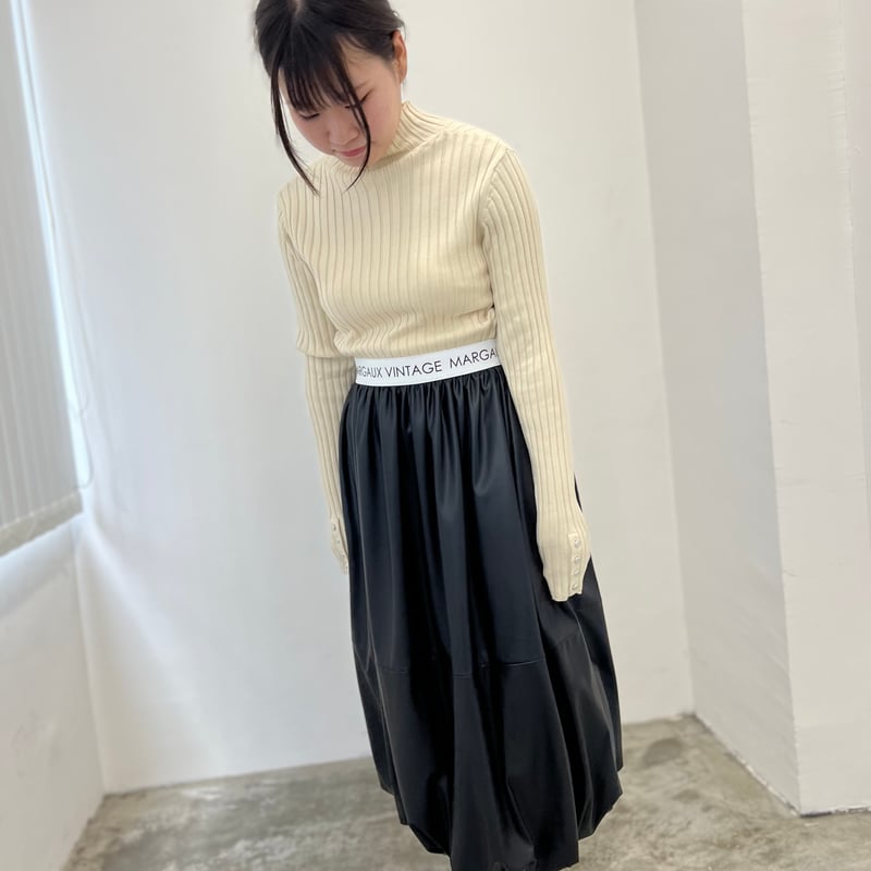 2025winterバルーンレザースカート ~margaux vintage~ MG AC-2