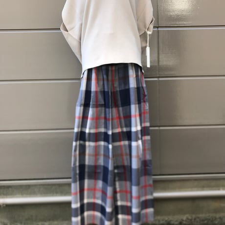 ビッグチェック　ワイドパンツ【BB42-309】 ~BLANC basque~